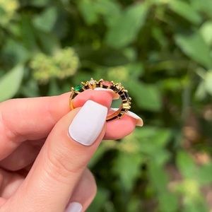 Gold & Colorful Diamond Gemstone Ring